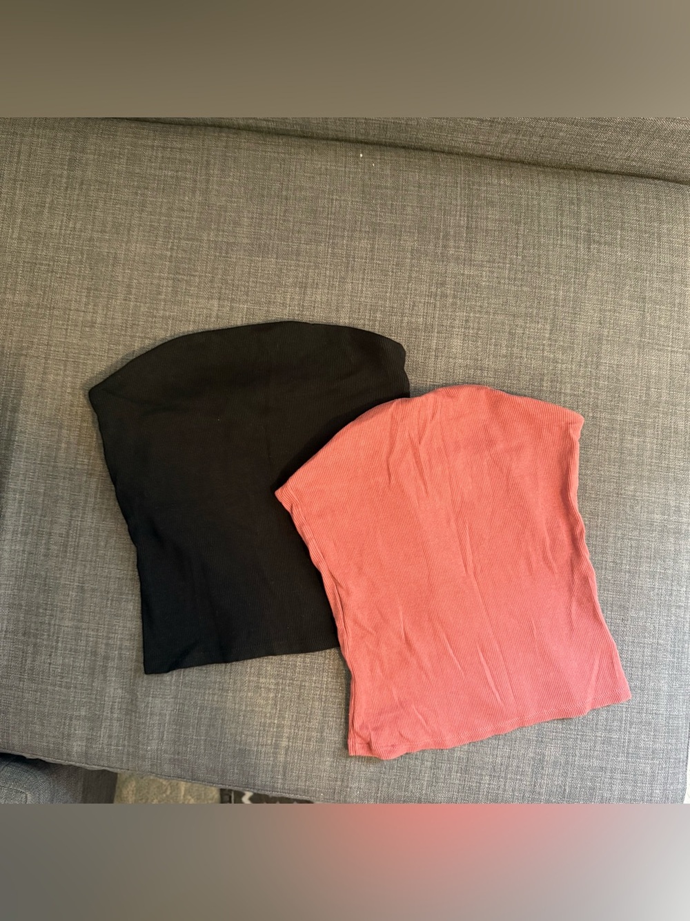 Cotton Ribbed divided Tube Tops